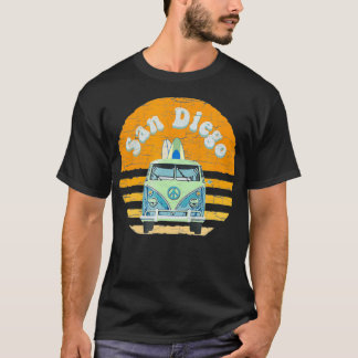  San Diego Hippie Van Beach Surfer T-shirt