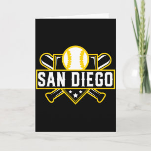 San Diego Honkbal Thuisplaat Gekruiste Slaghouten  Kaart