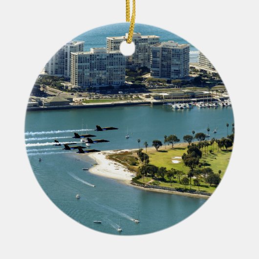 San Diego hornets Keramisch Ornament (Voorkant)