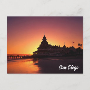 San Diego Hotel del Coronado zonsondergang Briefkaart