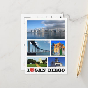 San Diego - I Love - Verenigde Staten - Briefkaart