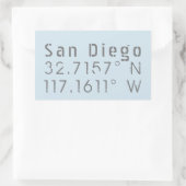 San Diego Latitude Longitude Rechthoekige Sticker (Tas)
