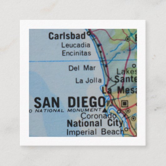 San Diego Nous avons déplacé une nouvelle carte d' (Devant)