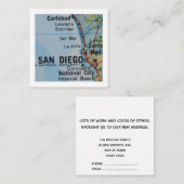 San Diego Nous avons déplacé une nouvelle carte d' (Devant / Derrière)