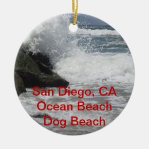 San Diego, Ocean Beach, CA Gifts Keramisch Ornament