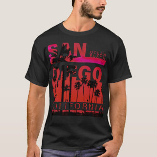 San Diego Ocean Beach oceanische surfen T-shirt