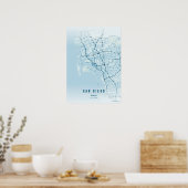 San Diego Ocean Map Print Poster Wallart Gift (Cuisine)