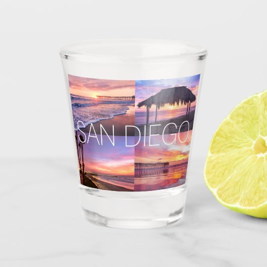 San Diego Pacific Beach Windansea Ocean Sunset Shot Glas (Voorkant)