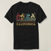 San Diego Retro Panda Zoo California T-shirt (Design voorkant)