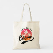 San Diego Retro Sunset Canvas tas (Achterkant)