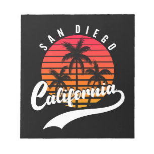 San Diego Retro Zonsondergang Notitieblok