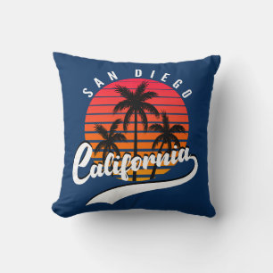 San Diego Retro Zonsondergang Worp Kussen