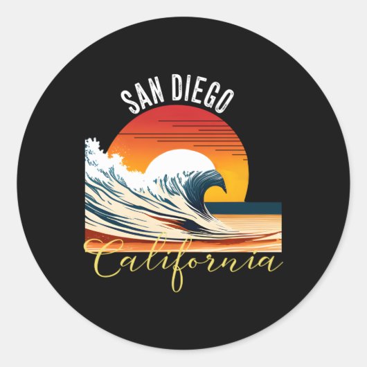 San Diego San Diego Ronde Sticker (Voorkant)