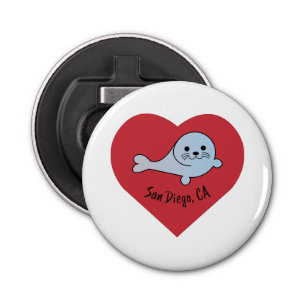 San Diego Seal Button Flesopener