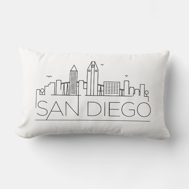 San Diego Silhouet Kussen (Voorkant)