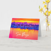 San Diego Skyline Blank Kaart (Gele Bloem)