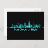 San Diego Skyline Briefkaart (Voorkant / Achterkant)