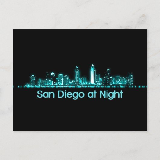 San Diego Skyline Briefkaart (Voorkant)