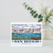 San Diego Skyline Briefkaart (Staand voorkant)