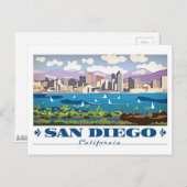 San Diego Skyline Briefkaart (Voorkant / Achterkant)
