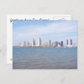 San Diego Skyline Briefkaart (Voorkant / Achterkant)