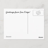San Diego Skyline Briefkaart (Achterkant)