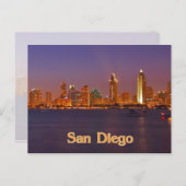 San Diego Skyline Briefkaart (Voorkant / Achterkant)