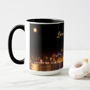 San Diego Skyline City Black & Gold Souvenir Mok