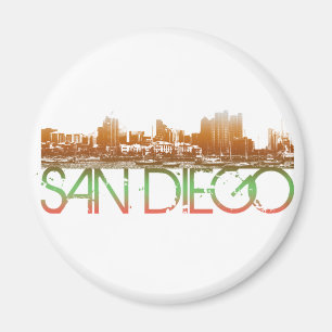 San Diego Skyline Design Magneet