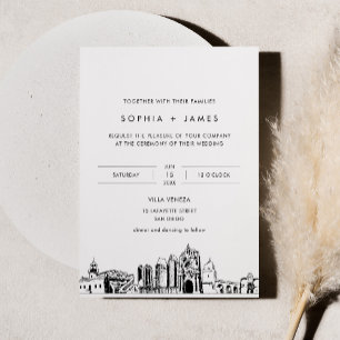 San Diego Skyline Faire-part de mariage avec photo