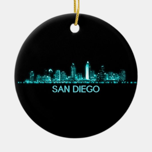 San Diego Skyline Keramisch Ornament (Voorkant)
