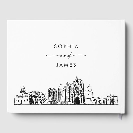 San Diego Skyline Mariage livre d'hôtes (Verso)