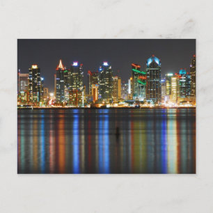 San Diego Skyline @ Night Briefkaart