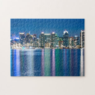 San Diego Skyline Night Legpuzzel