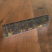 San Diego Skyline Night Naambordje (Zijkant)