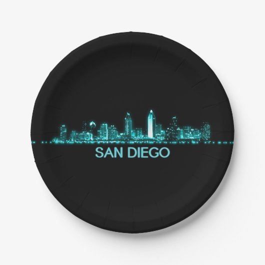 San Diego Skyline Papieren Bordje (Voorkant)