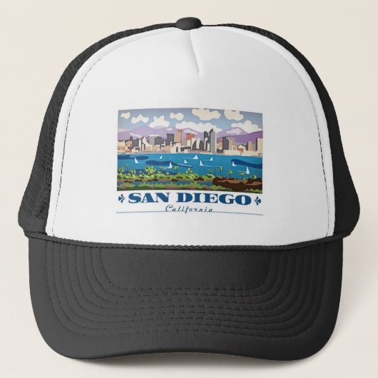 San Diego Skyline Trucker Pet (Voorkant)