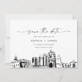 San Diego Skyline Wedding Enregistrer la carte Dat (Devant)