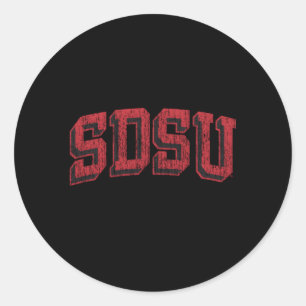 San Diego State Aztecs Arch Block Ronde Sticker