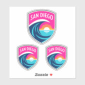 SAN DIEGO - STICKERS DE L'ÉQUIPE DU CLUB DE FOOTBA (Feuille)