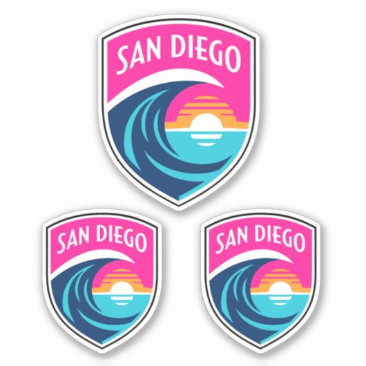 SAN DIEGO - STICKERS DE L'ÉQUIPE DU CLUB DE FOOTBA (Devant)