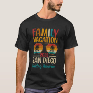 San Diego-strand Californië bijpassende gezinsvaka T-shirt