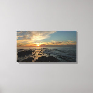 San Diego Sunset I California Seascape Canvas Afdruk