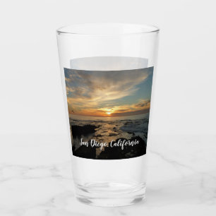 San Diego Sunset I California Seascape Glas