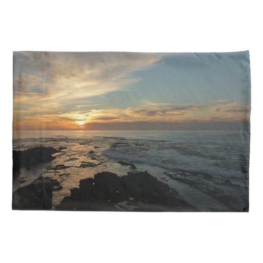 San Diego Sunset I California Seascape Kussensloop (Achterkant)