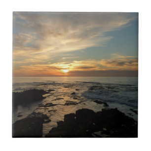 San Diego Sunset I California Seascape Tegeltje