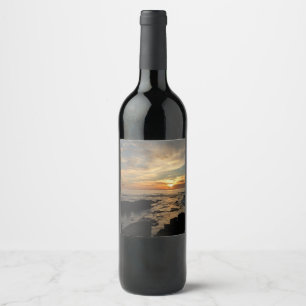 San Diego Sunset I California Seascape Wijn Etiket