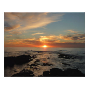 San Diego Sunset II California Seascape Foto Afdruk