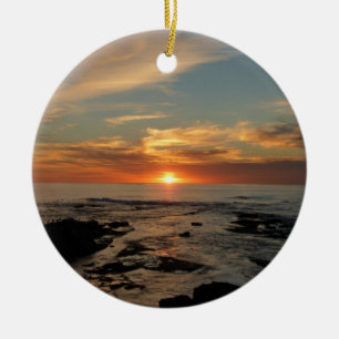 San Diego Sunset II California Seascape Keramisch Ornament
