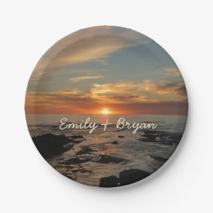 San Diego Sunset II California Seascape Papieren Bordje